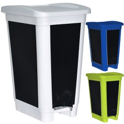 50L Plastic Pedal Bin for Kitchen, Office, and Bathroom - Hands-Free Operation - Easy Assembly - 3 Colour Options