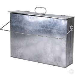 15L Galvanised Steel Fireplace Hot Ash Storage Box Container Can