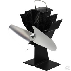 Thermoelectric Heat Powered Stove Fan Silver