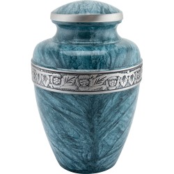 Urns for Ashes Adult Large Cremation Urns Funeral Memorial with Blue Milano