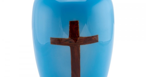 Urns for Ashes Adult Large Cremation Urns Funeral Memorial With Father Wooden Cross