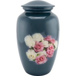 Urns for Ashes Adult Large Cremation Urns Funeral Memorial with Pink Rose