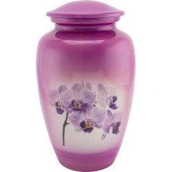Urns for Ashes Adult Large Cremation Urns Funeral Memorial with Purple Orchids