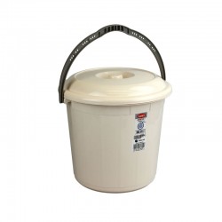 15L LARGE TRADITIONAL GALVANISED STRONG STEEL METAL BUCKET WITH WOODEN  HANDLE 5017403086345