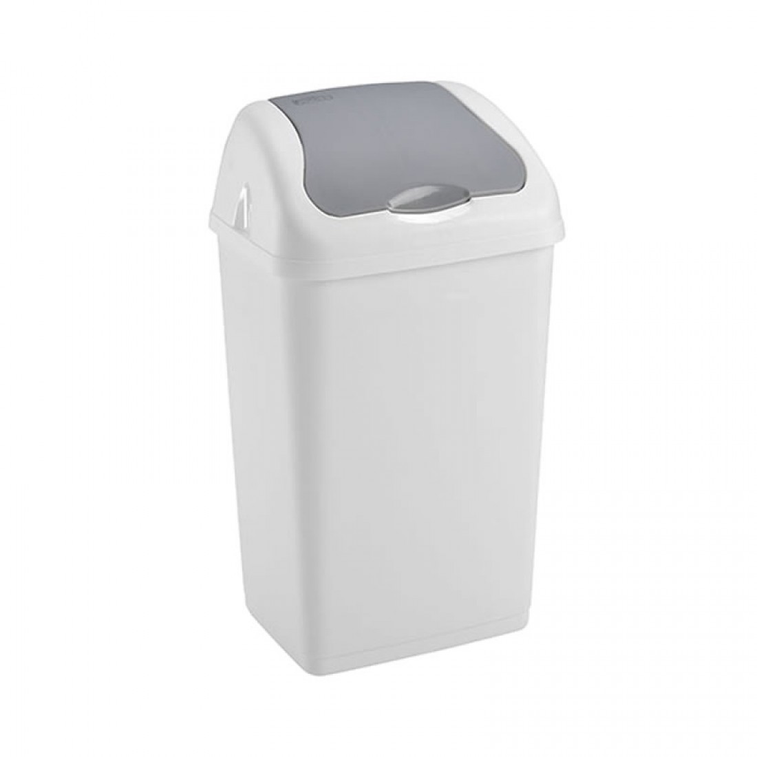 Swing bin 18 Litres Heavy Duty Waste Bin Kitchen Swing Top Plastic White Home Office Rubbish