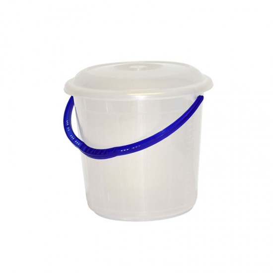 Showing image for 5L Litres Small Plastic Bucket Storage Bucket Bin with Lid Handle Clear for Home Garden Rubbish Waste Container Tub 5L Litres Small Plastic Bucket Storage Bucket Bin with Lid Handle Clear for Home Garden Rubbish Waste Container Tub image