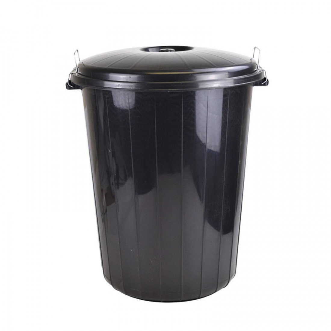 Large Lock Bin Garden Rubbish Waste Bin Locking Lid 70L Litre Black