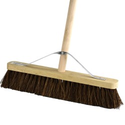 Cleaning Sweeping Large Wooden Platform Broom 18" Bassine With Stick