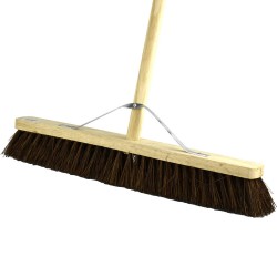 Cleaning Sweeping Large Wooden Platform Broom 24" Bassine With Stick