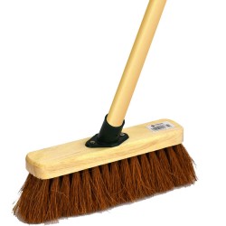 Cleaning Sweeping Wooden Platform Broom 10" Coco With Stick
