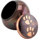 Pet Cat Dog Paws Cremation Brass Urn for Pet Ashes Screw Lid Design image