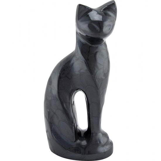 Cat Figurine Cremation Urn for Pet Ashes Screw Lid Design Purr in Peace Cat Urn Cat Figurine Urn image