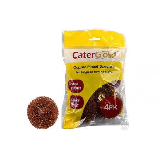 Showing image for CaterGold Copper Plated Scourers 4pack CaterGold Copper Plated Scourers 4pack Cleaning Products image
