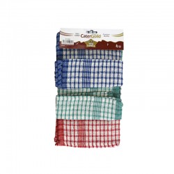 Cotton Tea Towels Chequered Dish Cloths 3pack