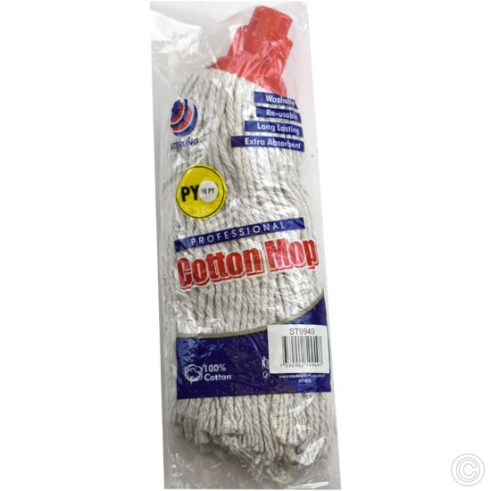 Jumbo Cotton Mop Head Plastic PY16 Cleaning Products image