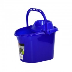 Plastic Mop Bucket With Wheels 15L Blue