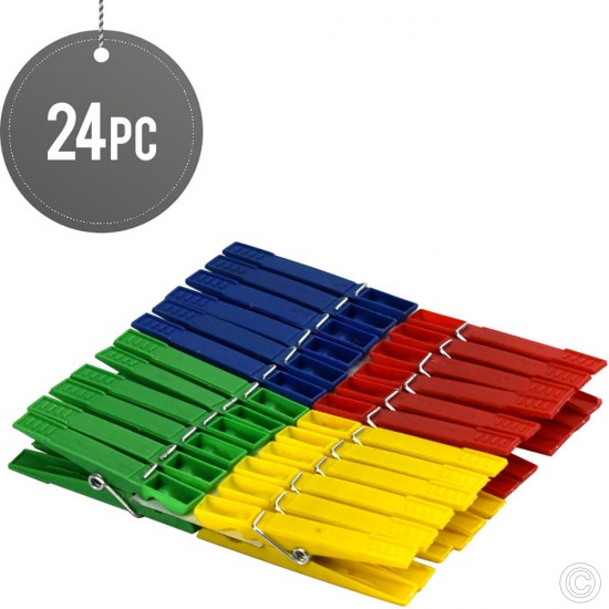 Strong Plastic Cloth Pegs 24pack image
