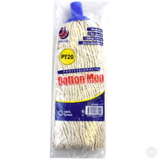 Super Jumbo Cotton Mop Head Plastic 20PY image