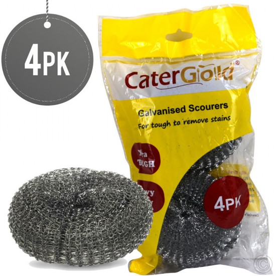 W25 Galvanised Steel Scourer 4pack Cleaning Products image