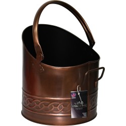 Coal Bucket Fireplace Copper Finish 22 x 23 x 27cm