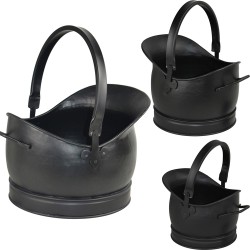Handmade Steel Sallet Coal Bucket Scuttle Hod Antique Style
