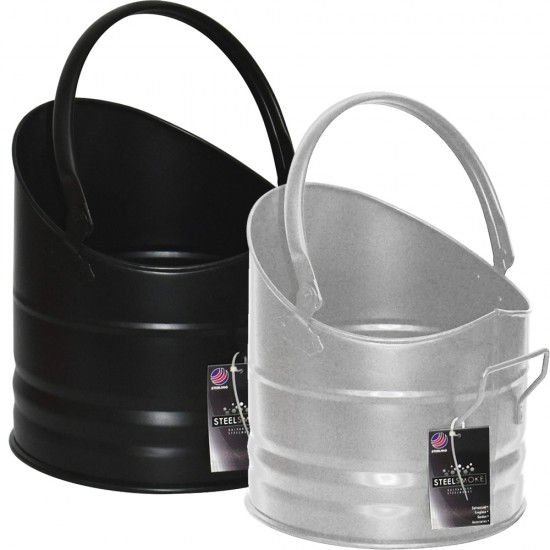 Heavy Duty Mini Metal Fireplace Round Coal Scuttle Bucket Hod Coal Buckets image