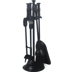 Heavy Duty 16" Coal Fireside Companion Tools with Stand 5pc Set