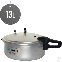 13L  Aluminium Pressure Cooker Kitchen Catering Home Cookware DUEL Handle