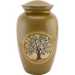 Large Cremation Memorial Urn for Adult Human Ashes Screw Lid Design Tree of Life