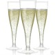 120ml Plastic Disposable Champagne Glasses Flutes Party Tableware Set (Pack of 24) image