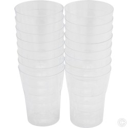50ml Shot Glasses Plastic Clear Pack of 32 Hard Plastic Reusable Party Cups BPA Free