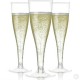120ml Plastic Disposable Champagne Glasses Flutes Party Tableware Set (Pack of 12) image