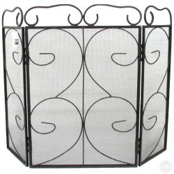 Fire Screen Guard With 3 Folding Panels  for Fireplace