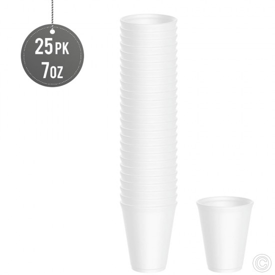 Disposable Foam Cups 7oz 25pack (no lids) image