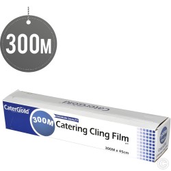 3 X Catering Cling Film 300M x 45CM Cater Gold Kitchen Disposables For Restaurant & Catering