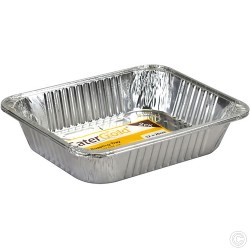 20 x Large Disposable Aluminium Foil Trays Size 32x26x602cm Containers for Baking Roasting Broiling Cooking Food Storage (10 x 2pk)