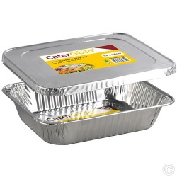 Disposable Aluminium Roasting Foil Tray with Lid Baking Containers for Broiling Cooking Food Storage