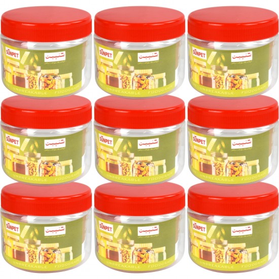 Plastic Food Storage Jars Canisters Containers 200ML 3pack image