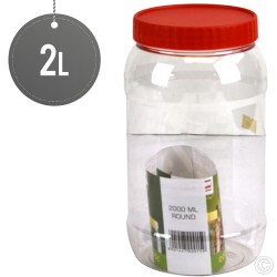 Plastic Food Storage Jars Canisters Containers 2L