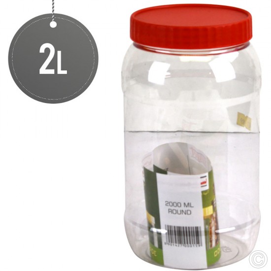 Plastic Food Storage Jars Canisters Containers 2L Food Storage image