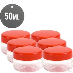 Plastic Food Storage Jars Canisters Containers 50ml 6pack