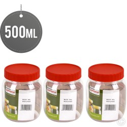 Plastic Food Storage Jars Containers 500ml 2pack