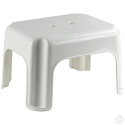 Heavy Duty Plastic Sitting Stool Stackable Small White