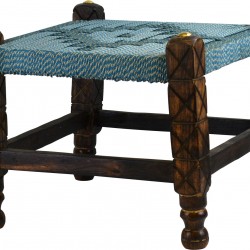 Solid Wood Jute Stool Large (47 x 47 x 39cm)