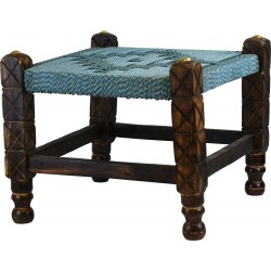 Solid Wood Jute Stool Large (47 x 47 x 39cm)