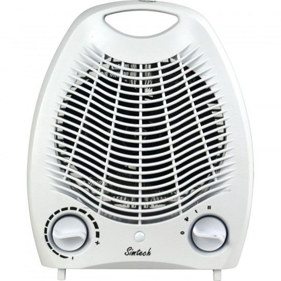 Electric Fan Heater / Cooler with Overheat Protection, 2000W, White image