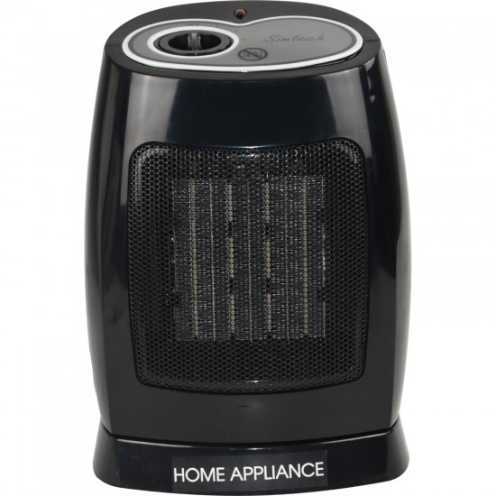 Electric Ceramic Fan Heater with 3 Settings , 1500W, Black Heating & Cooling image