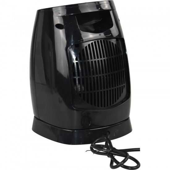 Electric Ceramic Fan Heater with 3 Settings , 1500W, Black Heating & Cooling image