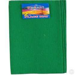 Thick Cotton Washable Placemats 2PK 35 x 49cm Green