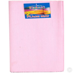 Thick Cotton Washable Placemats 2PK 35 x 49cm Pink